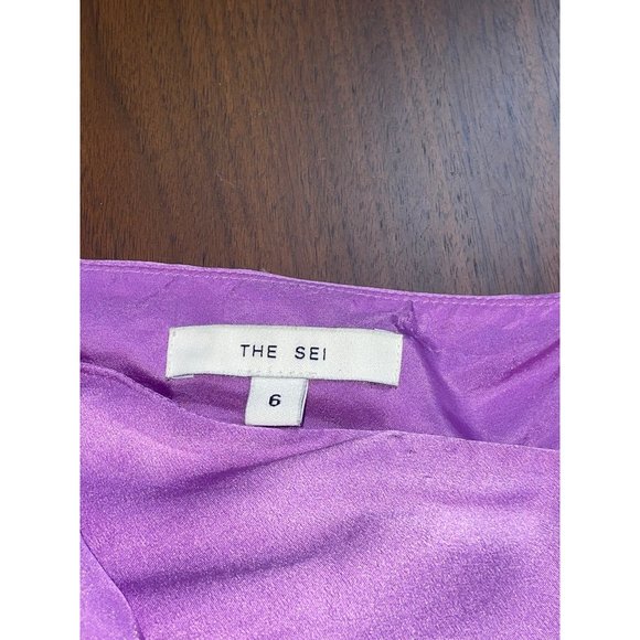 The Sei Strappy Gathered Dress in Lilac Purple 6 Women's Maxi Long Dress - Picture 10 of 11